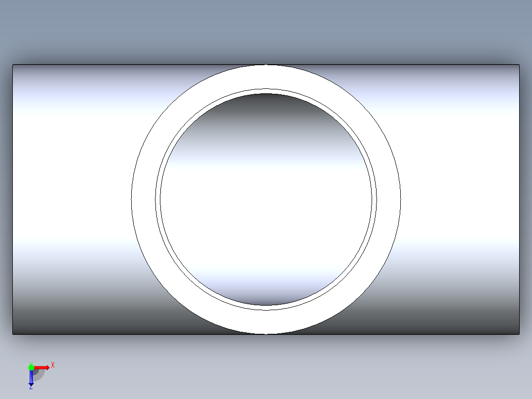 聚氯乙烯配件01-Sch80_Tee_SxSxS_801-025_2.5in俯视图