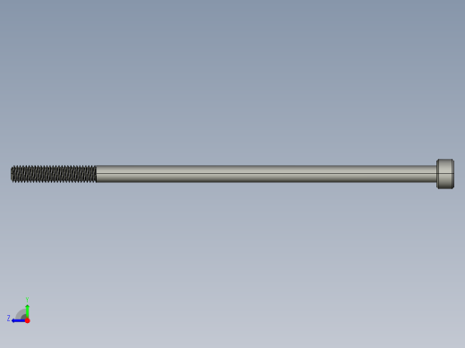 M4 x 0.7mm Thread 100mm LONG SOCKET HEAD CAP SCREW.STEP右视缩略图