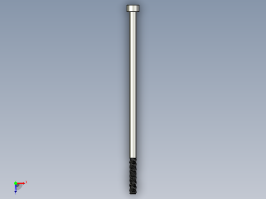 M4 x 0.7mm Thread 100mm LONG SOCKET HEAD CAP SCREW.STEP俯视缩略图