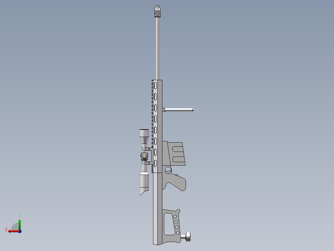巴雷特狙击枪后视图
