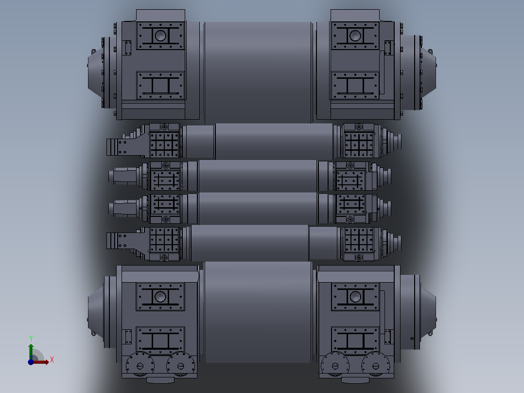 1450HC轧机辊系前视图