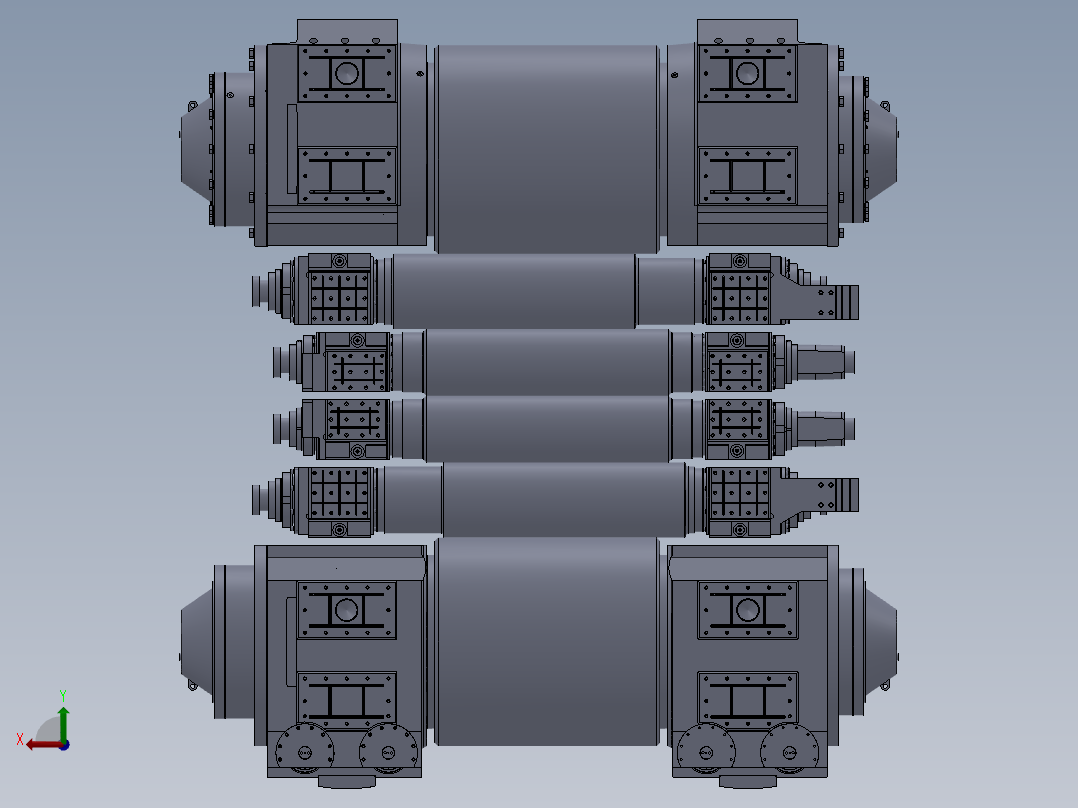 1450HC轧机辊系后视图