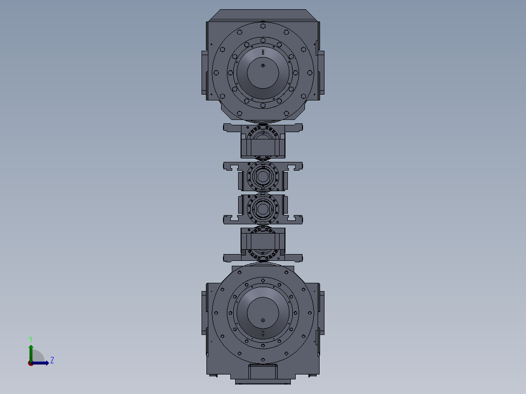 1450HC轧机辊系左视图