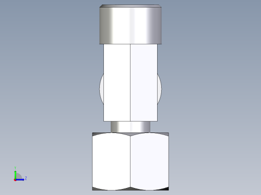 卡套式工业通用硬管接头EO_Standpipe_run_tee_EVL14SOMD71左视缩略图