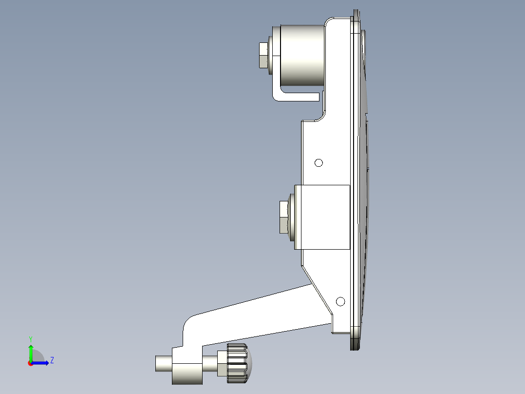 壓縮式把手5571-3D多系列多零件图纸模型左视图
