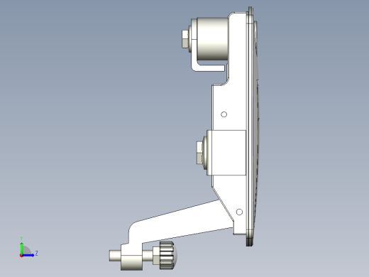 壓縮式把手5571-3D多系列多零件图纸模型左视缩略图