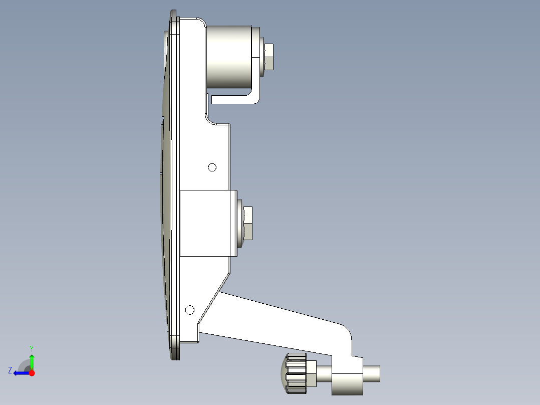 壓縮式把手5571-3D多系列多零件图纸模型右视图
