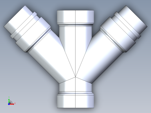 船舶管路系统S8_SeaDrainPLUS_DoubleReducingWye-SxSxSxS_37E263530_2x2x1-1-2x1-1-2in Sea Drain Plus - Double Reducing Wye - SxSxSxS前视缩略图