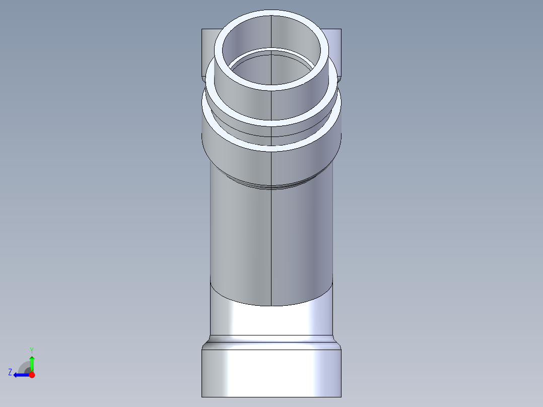 船舶管路系统S8_SeaDrainPLUS_DoubleReducingWye-SxSxSxS_37E263530_2x2x1-1-2x1-1-2in Sea Drain Plus - Double Reducing Wye - SxSxSxS右视图