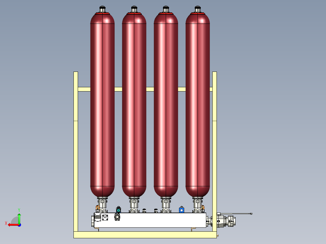 蓄电池单元后视图