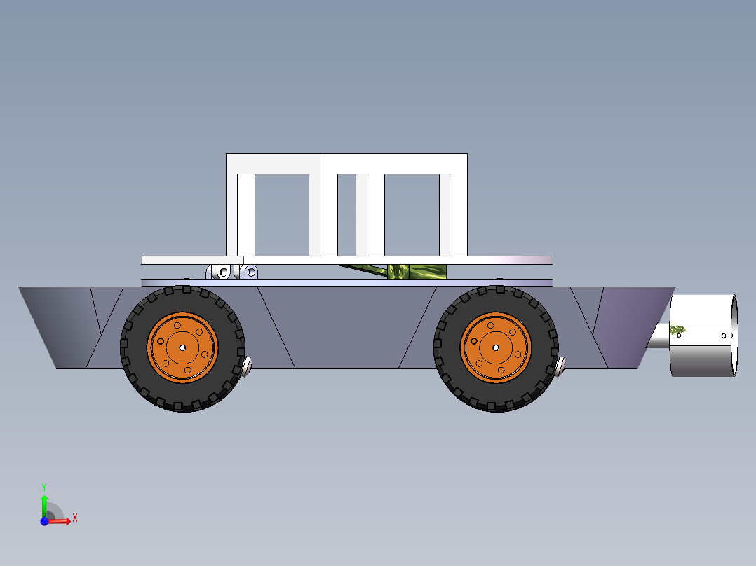 智能重心调节移动平台前视图