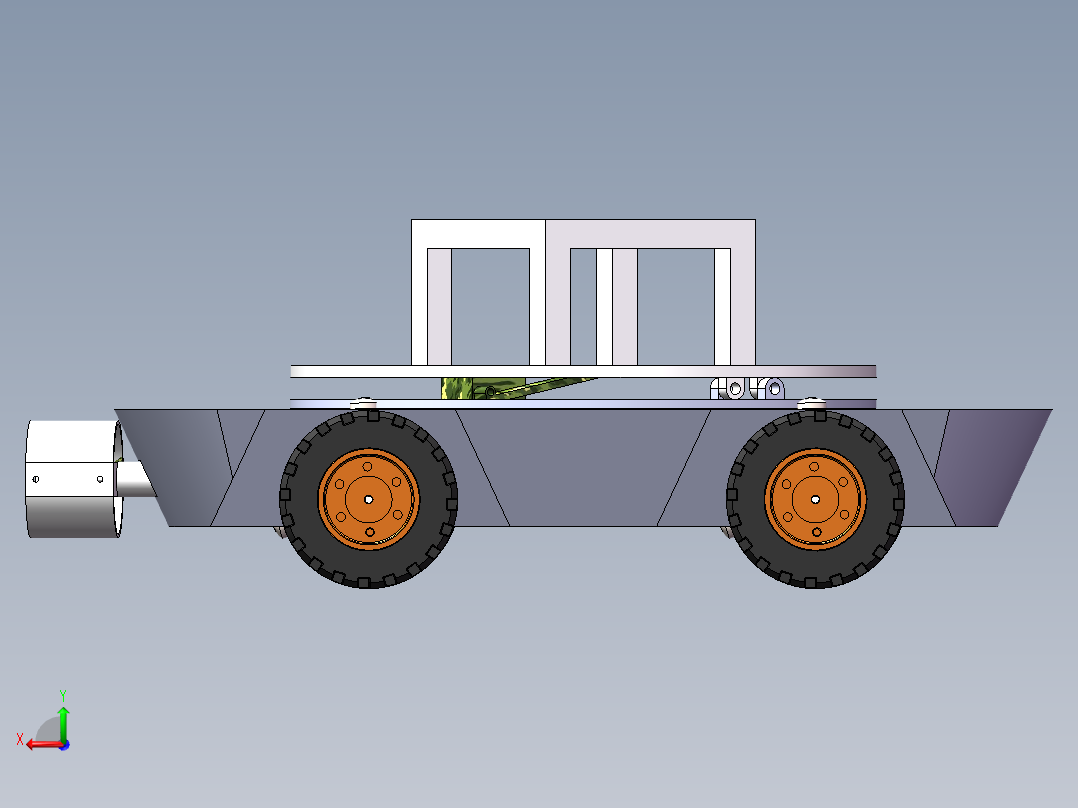 智能重心调节移动平台后视图