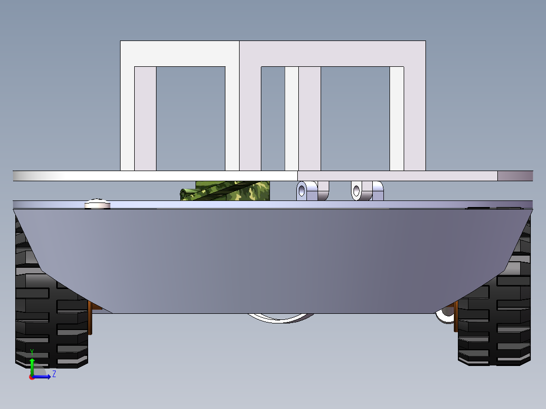 智能重心调节移动平台左视图