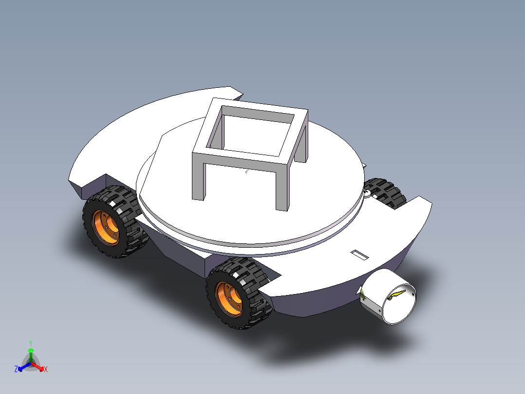 智能重心调节移动平台正等轴测图