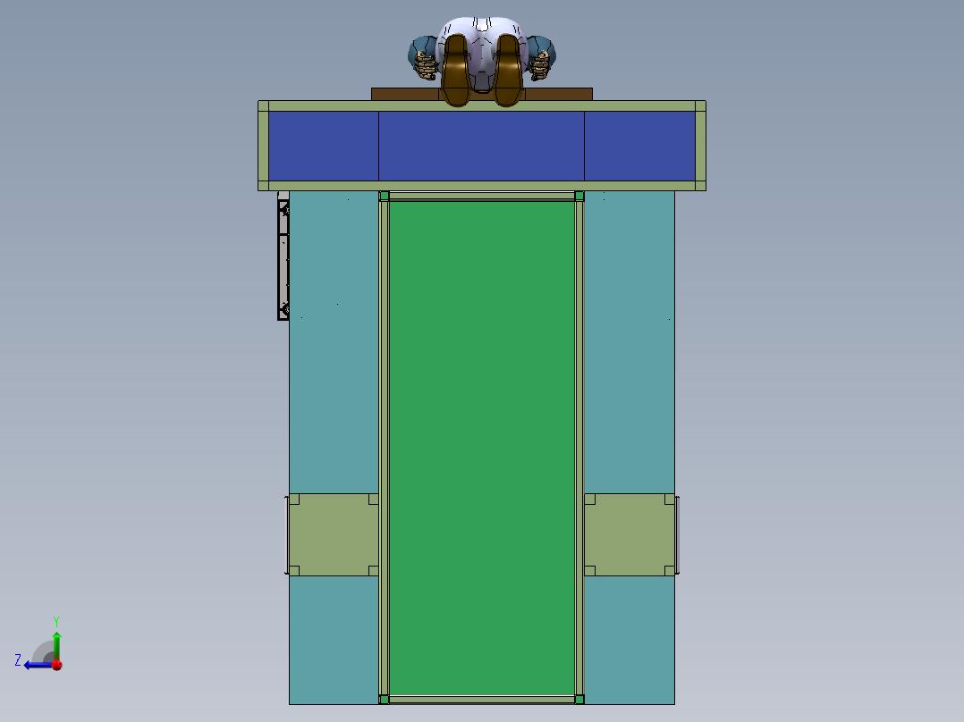 半自动人工装箱设备sw18可编辑右视图