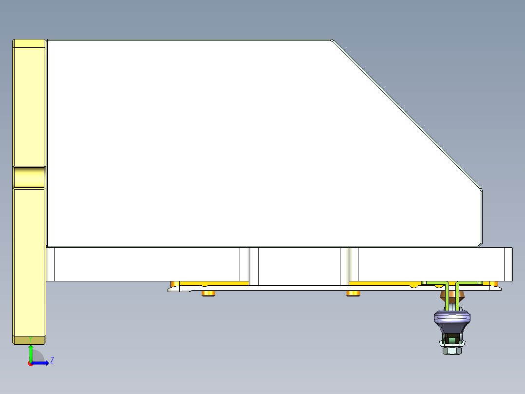 TEA-C-笔记本CNC工装夹具三维模型CNC3-0401左视图
