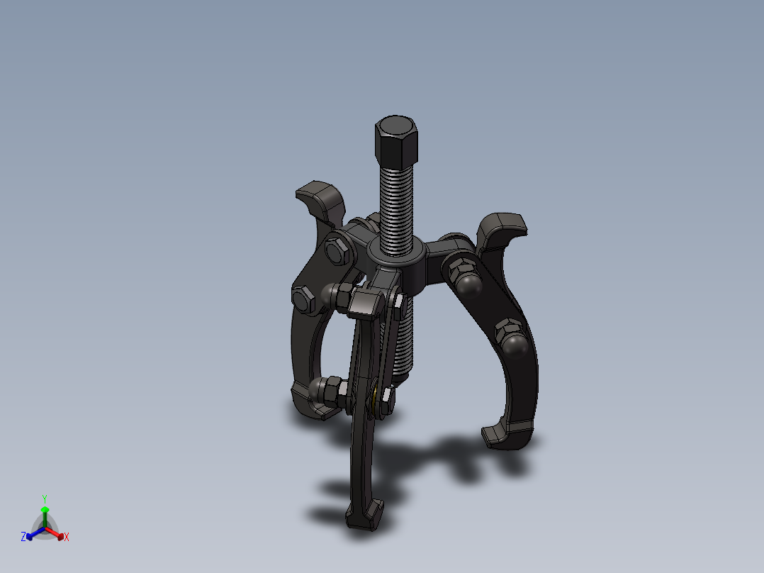 三爪拉马（需要特征识别）正等轴测图