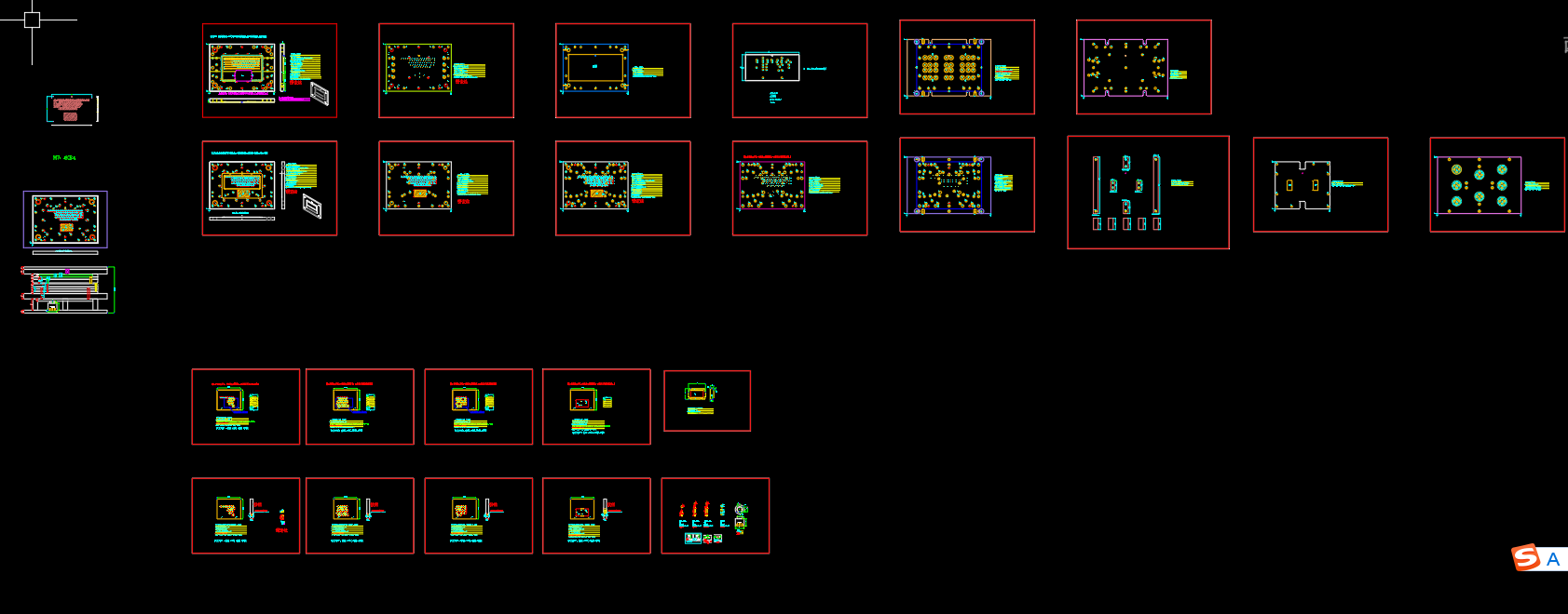 笔记本C面金属外壳制造冲KB孔模具设计图