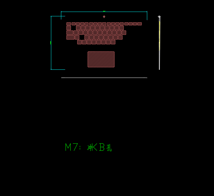 笔记本C面金属外壳制造冲KB孔模具设计图