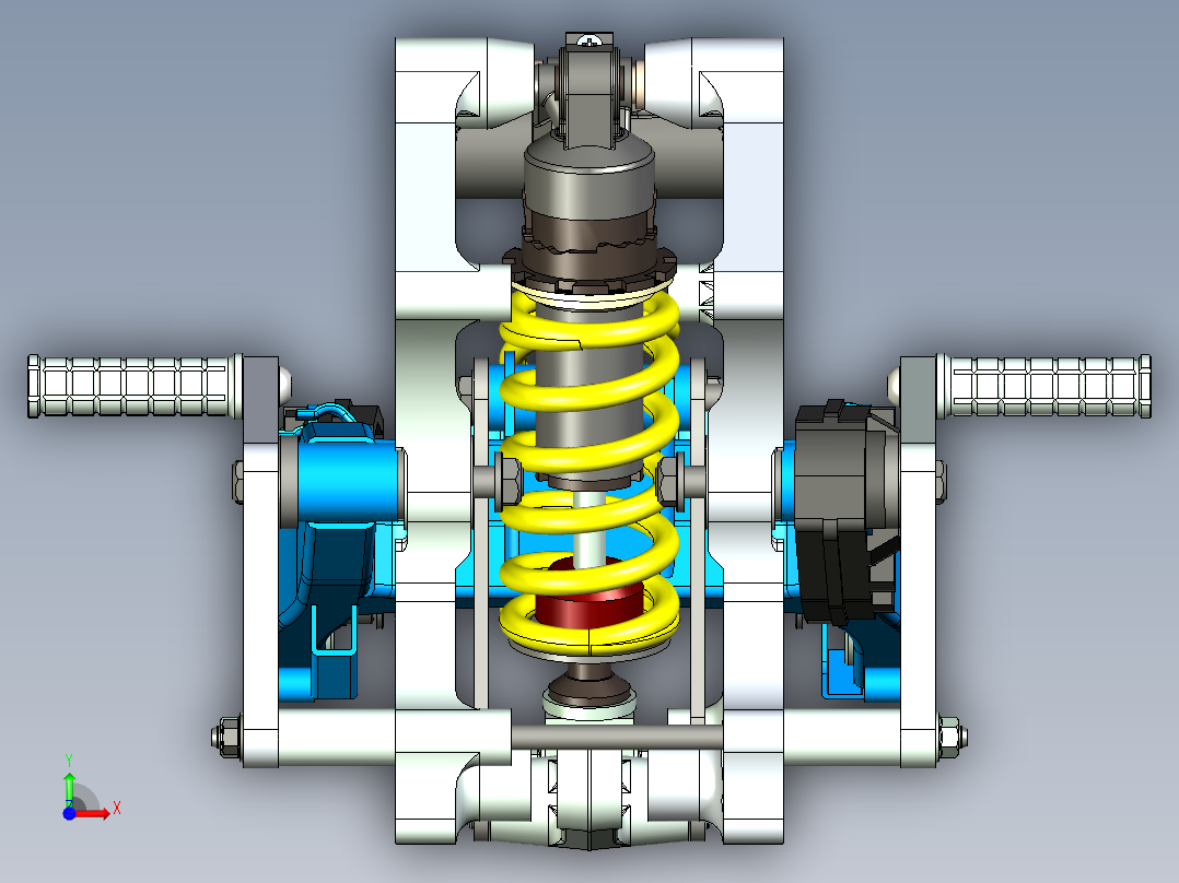 减震系统三维设计前视图