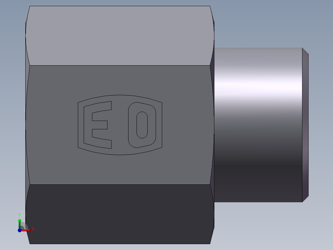 直通内螺纹接头、5CB-18-06前视图