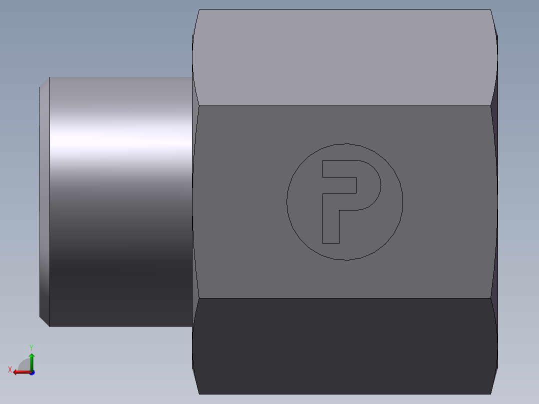 直通内螺纹接头、5CB-18-06后视图