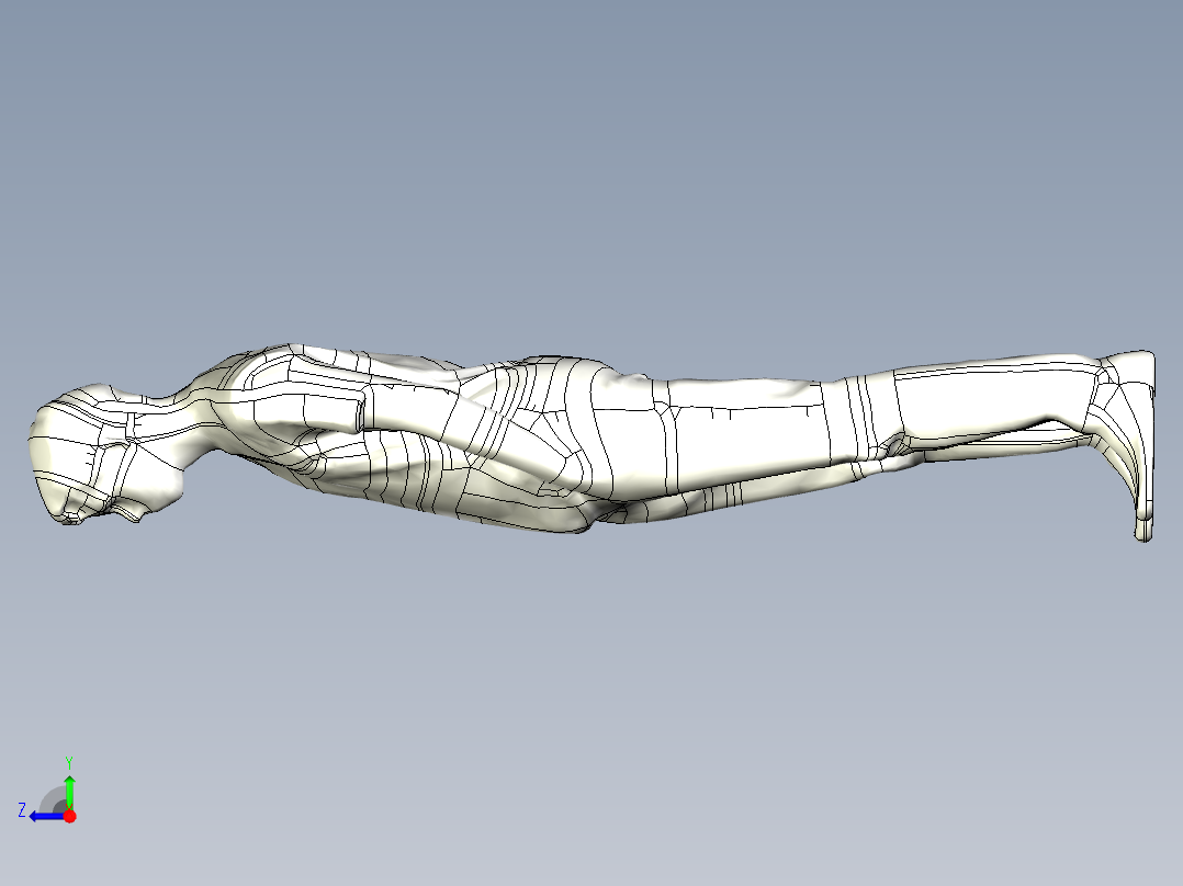 人体模型(104)右视图