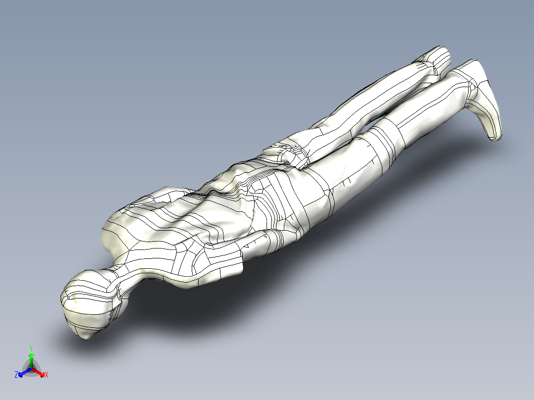 人体模型(104)正等轴测图