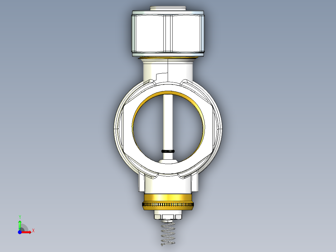 青铜液压阀前视图
