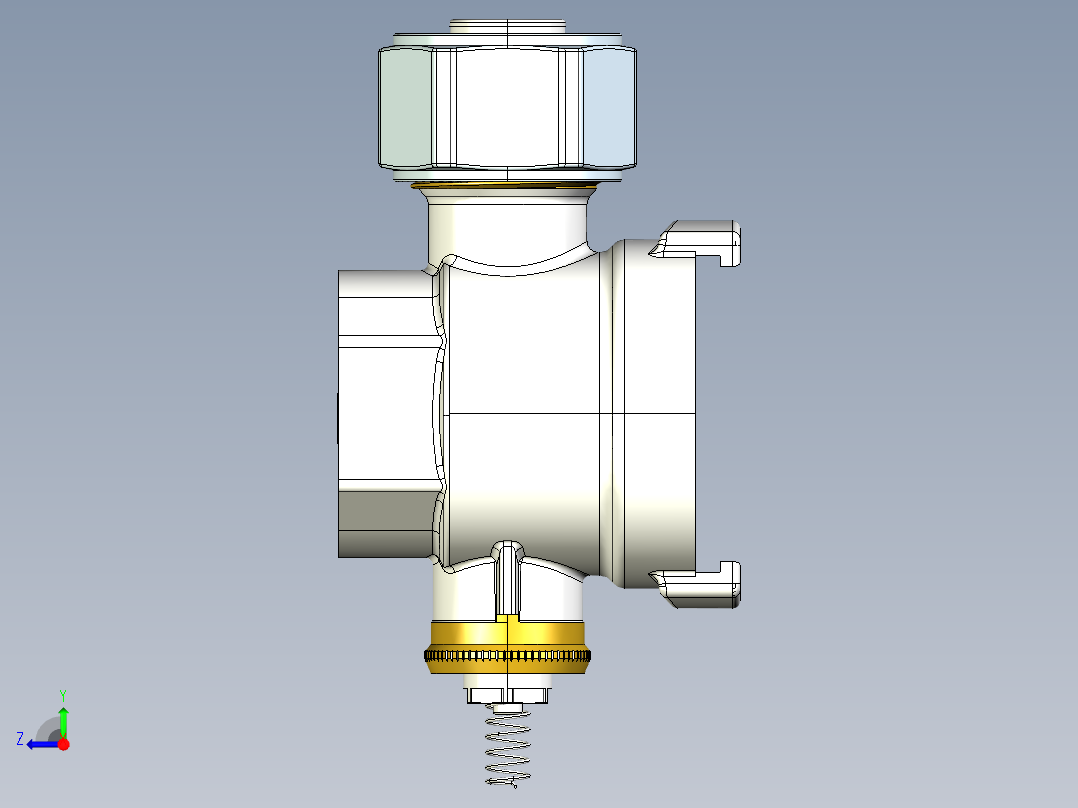 青铜液压阀右视图