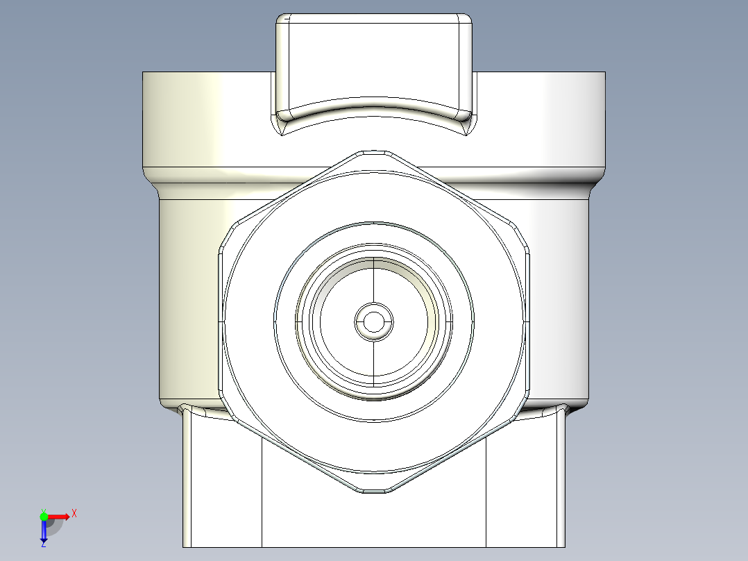 青铜液压阀俯视图