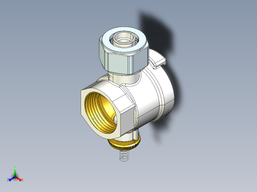 青铜液压阀正等轴测缩略图