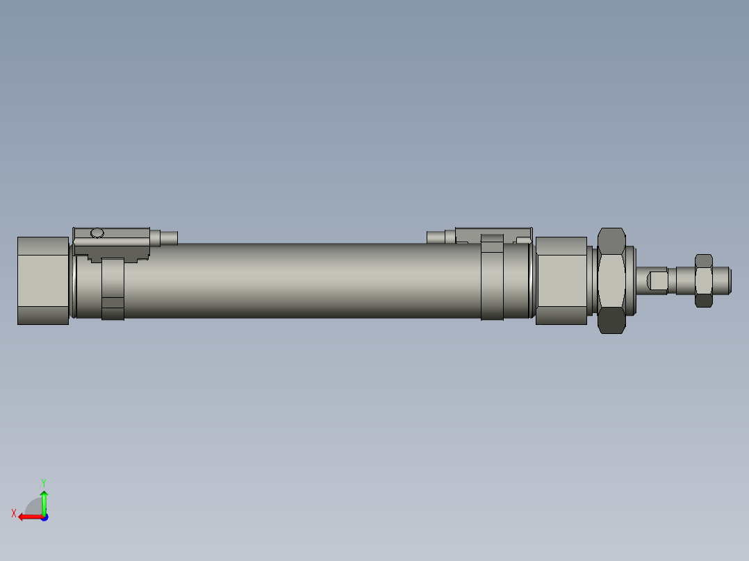 迷你气缸MF20x100SU_0_+_CS1-M-2_后视图
