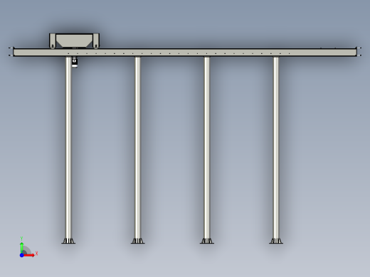大型龙门桁架移动设备设计前视缩略图