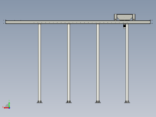 大型龙门桁架移动设备设计后视缩略图