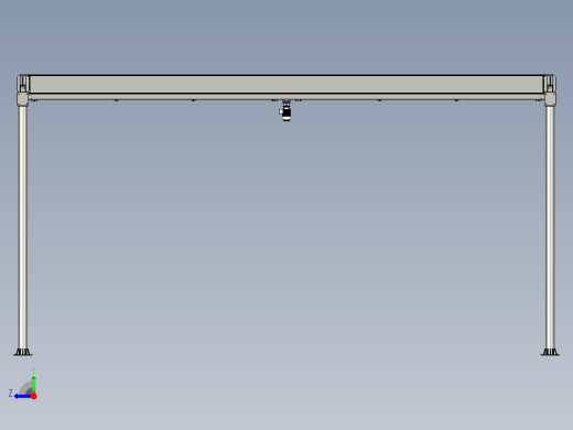 大型龙门桁架移动设备设计右视缩略图