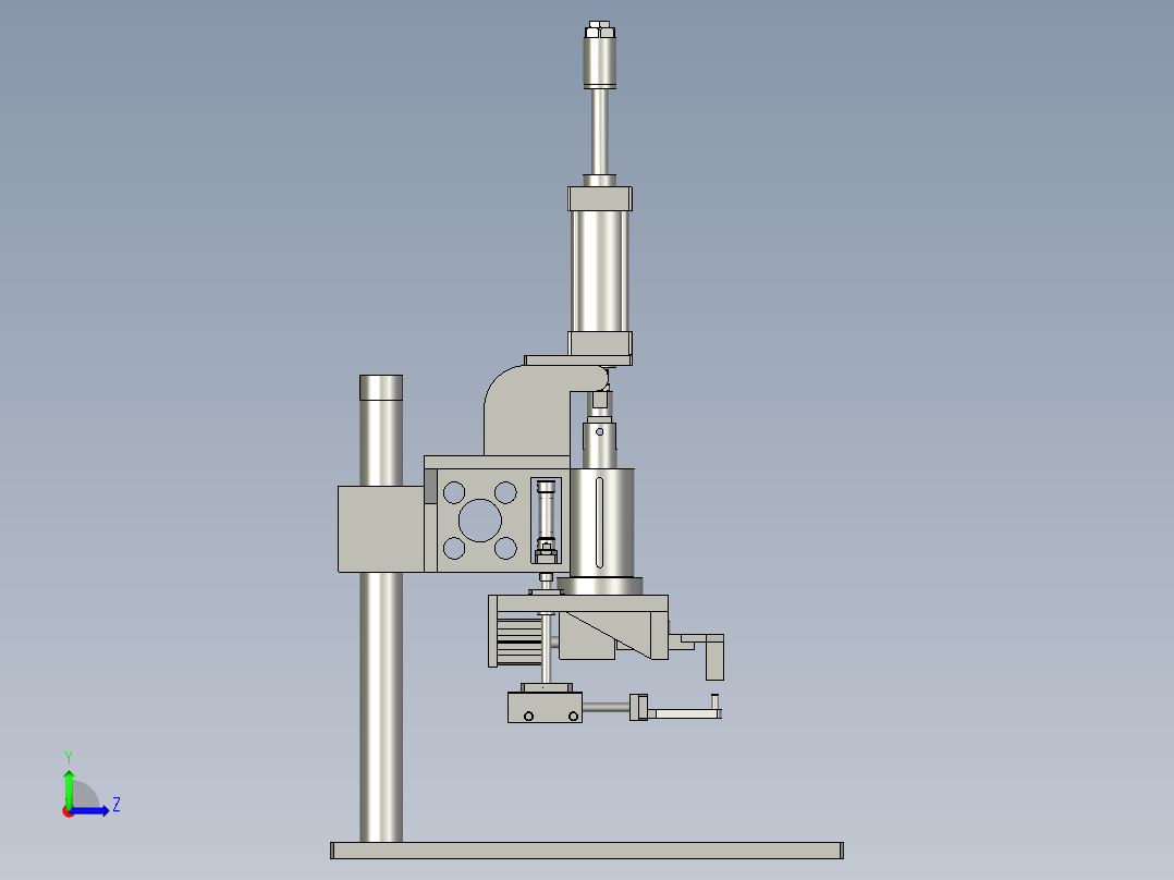 汽车压力管压管机左视图