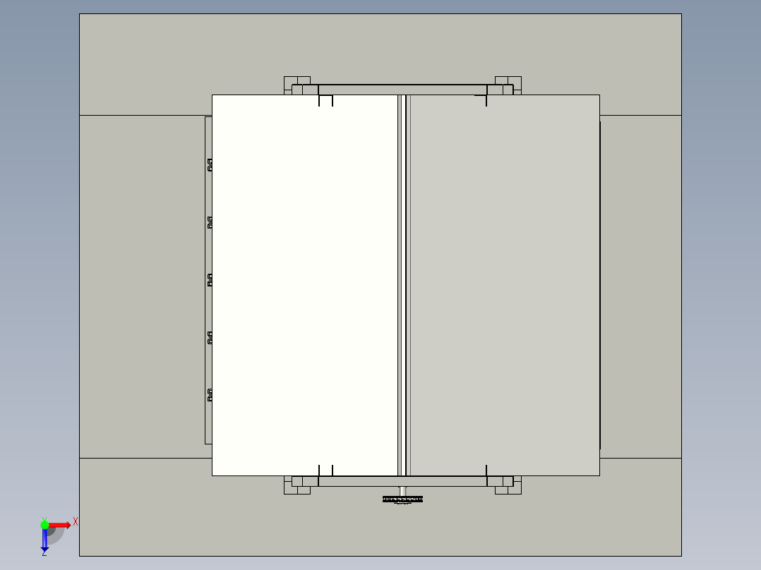 入口多车道智能自行车车库俯视图