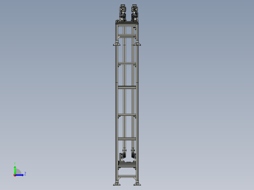 制药机械的瓶子提升装置左视缩略图