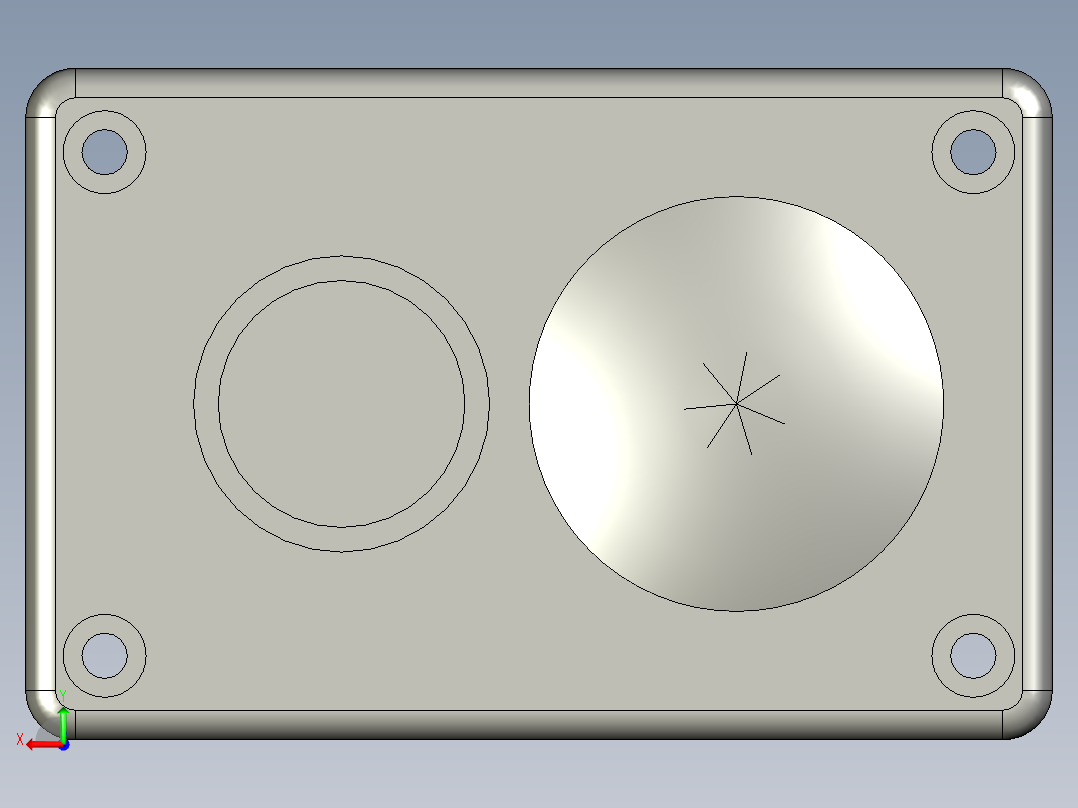 双孔操作BOX白色XAL-B02双后视图