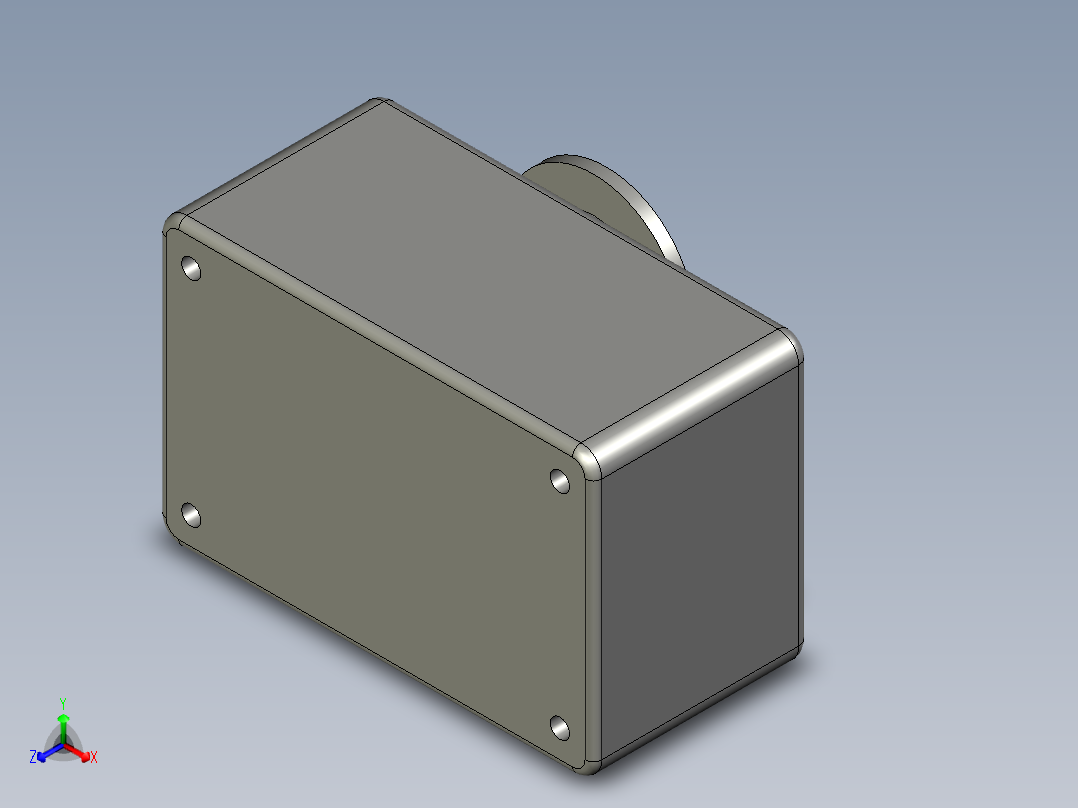 双孔操作BOX白色XAL-B02双正等轴测图