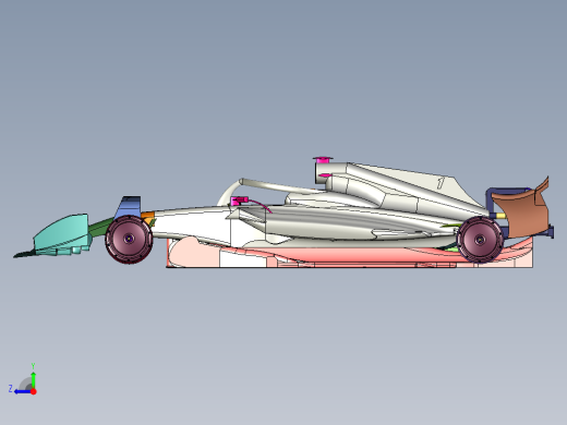 未来空气动力学风动设计赛车右视缩略图
