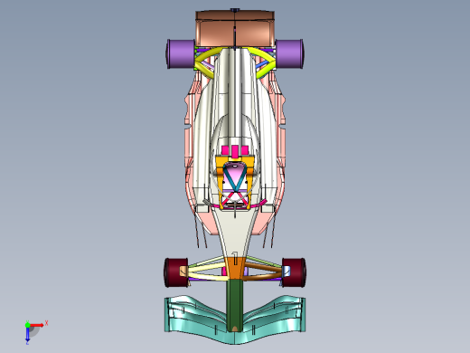 未来空气动力学风动设计赛车俯视缩略图