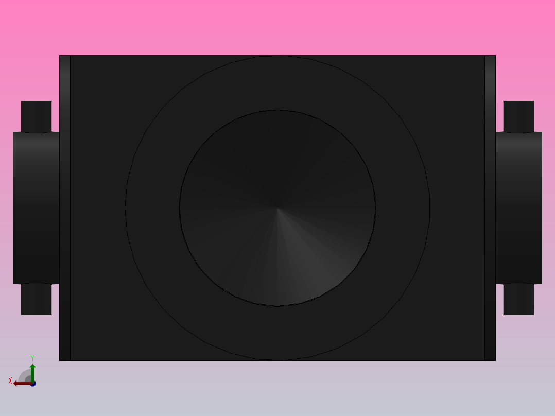 Y叉形带销接杆[160]气缸附件后视图