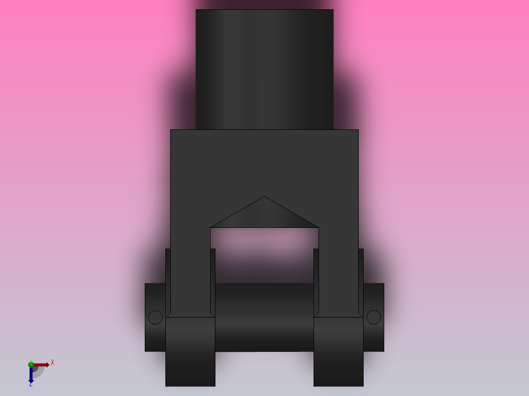 Y叉形带销接杆[160]气缸附件俯视图