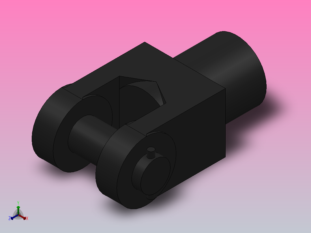 Y叉形带销接杆[160]气缸附件正等轴测图