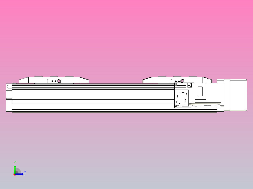 滚珠丝杠线性轴TPA-GCRS-50-1205C-L25-MR-M10-N3左视图