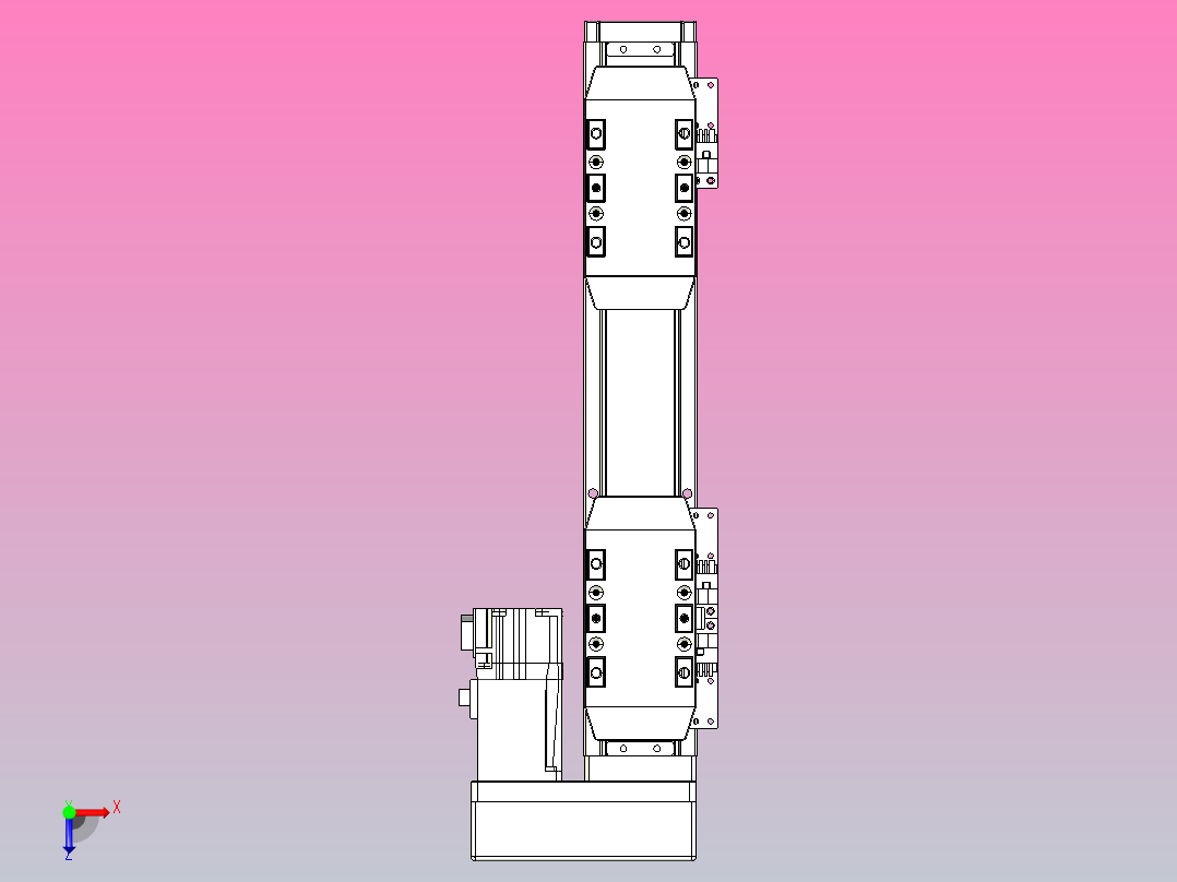 滚珠丝杠线性轴TPA-GCRS-50-1205C-L25-MR-M10-N3俯视图