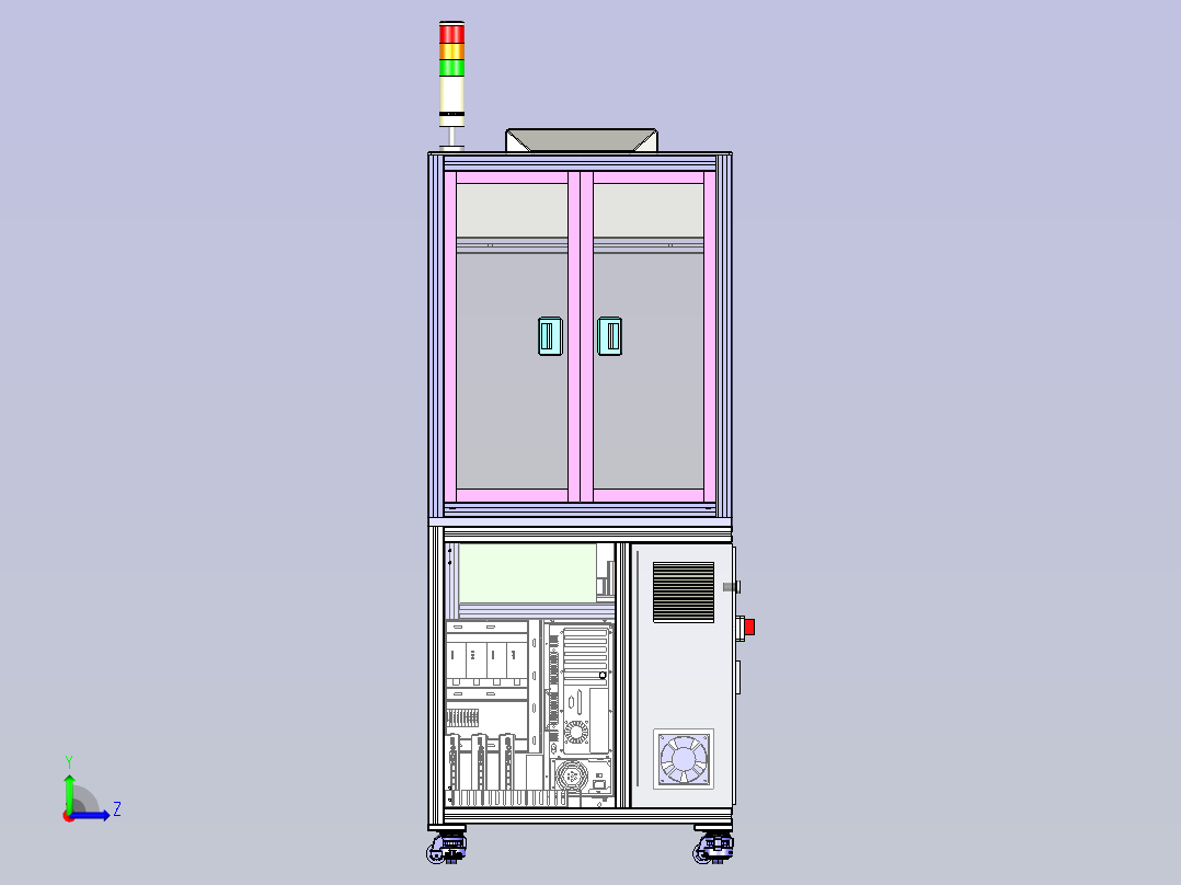 可移动机柜左视图
