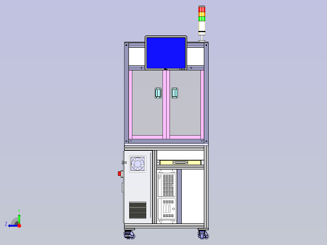 可移动机柜右视图